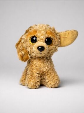 Ty Beanie Boos “Noodles” Goldendoodle Plush – Glitter Eyes Dog (7”)
